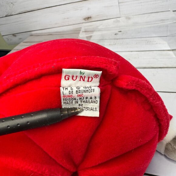 Vintage Gund Babar The Elephant Plush Toy In Red Suit & Yellow Crown 12" 1988 - Picture 6 of 7